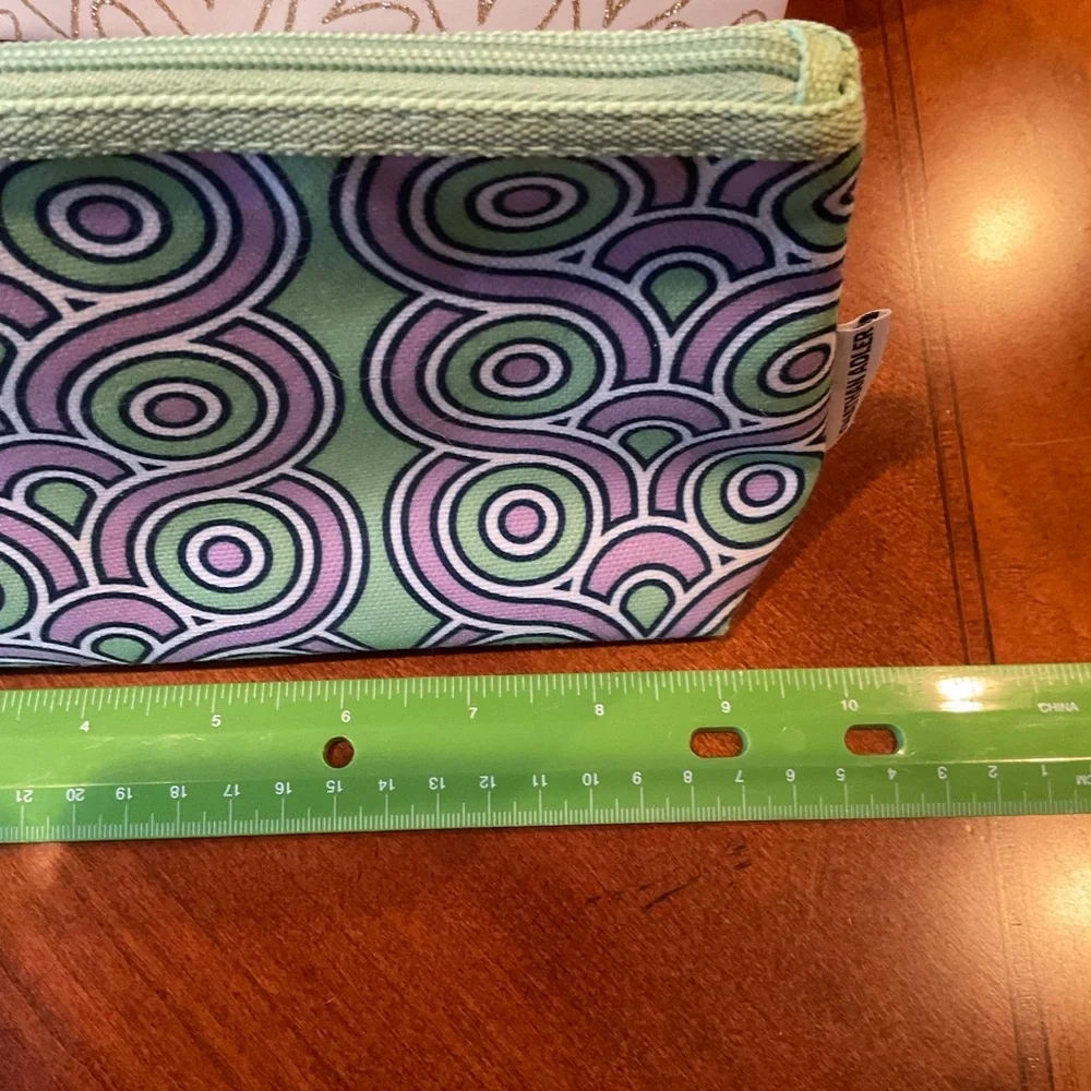 Clinique Jonathan Adler Geometric Design Lavender & Mint Green Makeup Bag